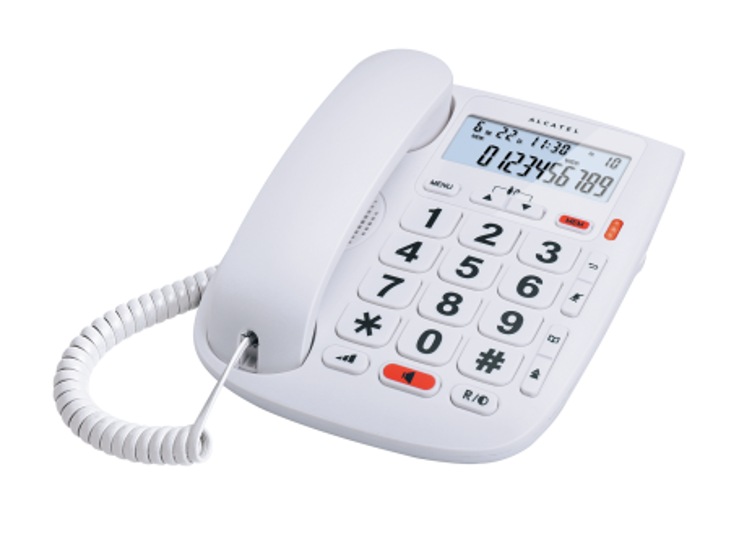 ALCATEL TMAX20 White Large Display Big Button Phone